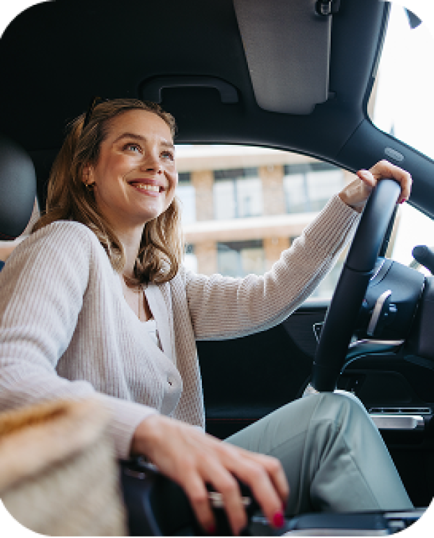 Happy Woman Driving
